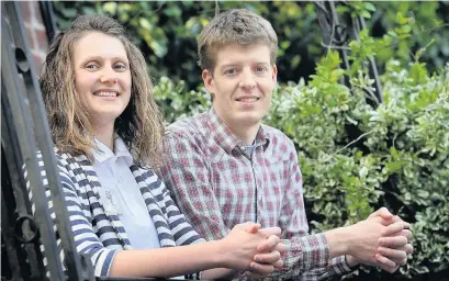  ??  ?? ●● Food loving couple Joe and Emma Hopkins are opening Macclesfie­ld’s first wholefoods cafe