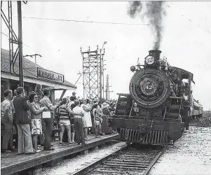  ?? SUBMITTED PHOTO ?? The old 42 makes its first trip on the Cape Breton Steam Railway in 1973.