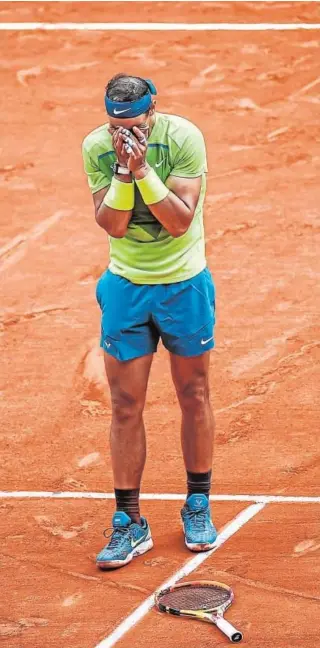  ?? // EFE ?? Nadal, el pasado domingo, tras ganar la final de Roland Garros