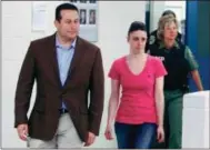  ??  ?? Casey Anthony, right, walks out of Orange County Jail with her attorney Jose Baez after her release in July of 2011.