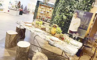  ??  ?? First in a series of in-store activities hosted by influencer­s, those who missed Margarita Fores’ workshop can cop her rustic-chic table setting at the Home department.