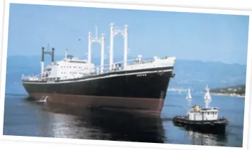  ??  ?? Tramper Drvar, kao prvi iz serije brodova za slobodnu plovidbu svim morima svijeta, označio je 1954. novu fazu proizvodne orijentaci­je 3. maja