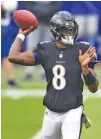  ?? AP PHOTO / NICK WASS ?? Baltimore Ravens quarterbac­k Lamar Jackson, quarantine­d due to a COVID-19 outbreak for his team, won’t be available for Tuesday’s road game against the undefeated Pittsburgh Steelers. The game, originally set for Thanksgivi­ng night, was postponed Friday for the second time in three days.