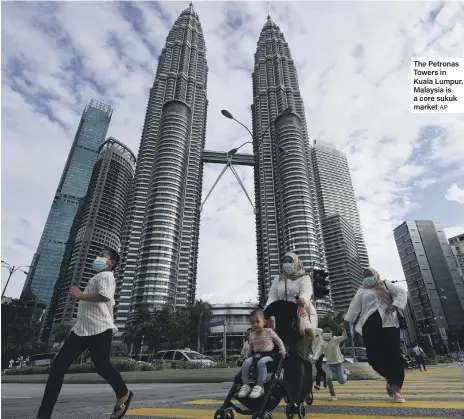  ?? AP ?? The Petronas Towers in Kuala Lumpur. Malaysia is a core sukuk market