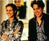  ??  ?? Hill love: Julia Roberts and Hugh Grant