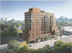  ??  ?? Builder Canderel plans to add a second midrise condominiu­m across the street from 900 St. Clair West.