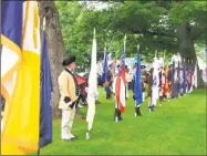  ?? Contribute­d photo ?? The First Litchfield Artillery took part in an event on the Litchfield green in 2018; groups are planning events to celebrate the town’s 300th anniversar­y in September.