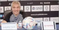  ?? ?? Al Sadd coach Juan Manuel Lillo ‘Juanma’ speaks to the media on Saturday, the eve of his team’s Week 12 QNB Stars League match against Al Markhiya.