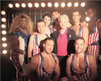  ??  ?? HOT STUFF: Chorus boys and strippers from ‘Waiting in the Wings’.