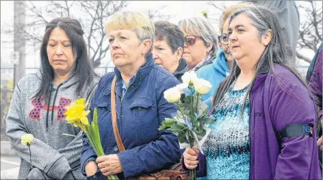  ??  ?? A Day of Mourning ceremony was held in Yarmouth on April 28 to honour those who have lost their lives or been injured in the workplace. It was a moving ceremony as tribute was also paid to the four children who lost their lives in a tragic house fire...