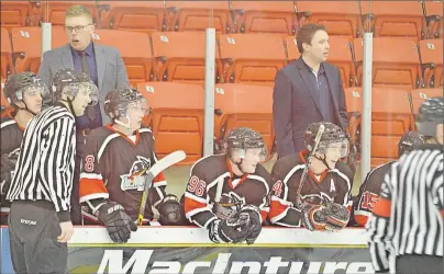  ?? T.J. COLELLO/CAPE BRETON POST ?? The Kameron Junior Miners open play in the best-of-seven Sid Rowe Division championsh­ip series against the Pictou County Scotians starting Saturday in Membertou.