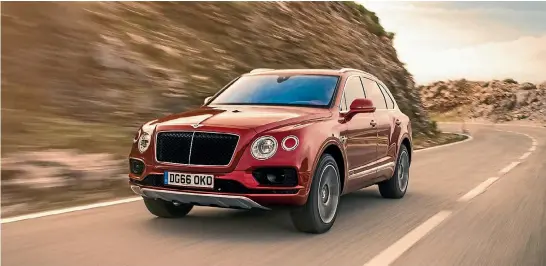 ??  ?? The Bentley Bentayga, now available with diesel power.