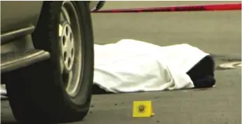  ?? | PHOTO COURTESY OF ABC7 CHICAGO ?? A 17- year- old man was shot about 4: 45 a. m. Monday in the 1300 block of South Loomis. First responders placed a sheet over his body then, minutes later, realized he was alive. Four others were shot in the incident, one of them fatally.
