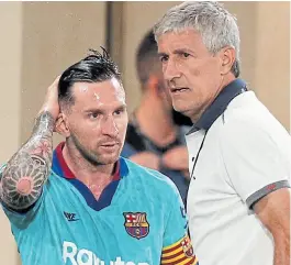  ?? Ap ?? Messi y Setién, una relación que no funcionó