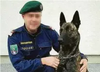  ?? POLIZEI ?? Der einstige Polizeihun­deführer mit dem Schäferrüd­en „Zorro“