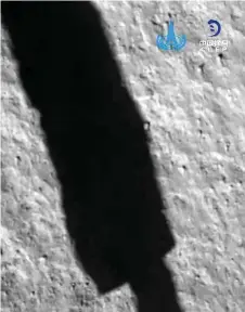  ?? — AFP photo ?? An image taken by the camera a ached to the Chang’e-5 spacecra  a er its landing on the moon.