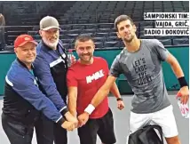  ??  ?? šampionski tim:
vajda, grič, badio i Đoković