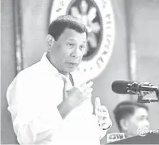  ?? ABS-CBN NEWS FILE ?? President Duterte.