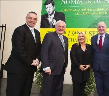  ??  ?? Larry Donnelly, Bertie Ahearnem Verona Murphy, Mark Durkan, Tony Connelly and Dr. Brian Murphy.