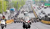  ??  ?? 09:40 El cortejo partió escoltado rumbo al Palacio de Bellas Artes