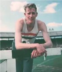  ?? ALLSPORT HULTON/ARCHIVE ?? Roger Bannister retired from competitiv­e running in 1954, the same year he became the first to break the four-minute barrier.