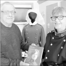  ?? GUARDIAN PHOTO ?? Bill MacLean, the nephew of one of the nurses profiled in Those Splendid Girls, joins author Katherine Dewar during a special tribute held in Souris recently as part of an Islandwide book launch.