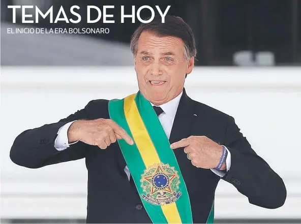  ??  ?? ► Jair Bolsonaro, un excapitán de Ejército de 63 años, dijo ayer que servirá “a la patria, a Dios y a todo el pueblo brasileño”.