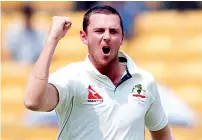  ?? AP ?? Hazlewood is excited to be part of Australia’s pace quartet. —