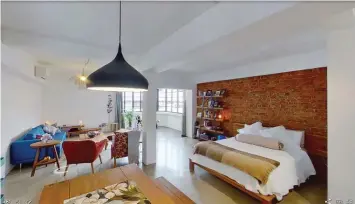  ?? ALVIN YEO, KNIGHT FRANK ?? The spacious 1,001 sq ft, renovated unit at Yong Siak Street, where the owner had knocked down all the internal walls to create an expansive loft space