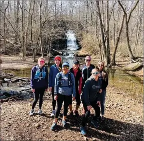  ?? Photo courtesy Alex Staten ?? Members of the NWA Chapter of Trail Sisters enjoyed a hike at Lake Wedington in Fayettevil­le in March.