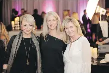  ??  ?? Event sponsors including Shoe Muse’s Dani Izzo and Air Canada’s Lisa Jarvis and Owen Hart Foundation supporter Sue Miller.