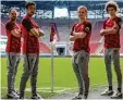  ?? Foto: FC Augsburg ?? Philipp Bederke, Yannic Bederke, Chris‰ toph Geule und Lukas Rathgeb (v.l.) spielen für den FCA.