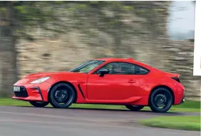  ?? ?? To our delight, Toyota continues to emphasise engagement at sensible speeds, rather than chase rivals’ wild performanc­e figures