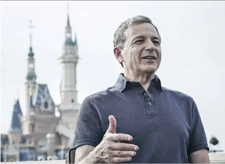  ?? QILAI SHEN/BLOOMBERG FILES ?? Disney CEO Bob Iger is grappling with a new challenge of taking over Fox’s media businesses. Comcast made a surprise has 22.1 billion-pound (US$31 billion) offer Tuesday for U.K. pay-TV company Sky Plc. Iger calls Sky the “crown jewel” among Fox assets.