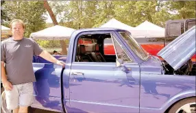  ?? RACHEL DICKERSON/MCDONALD COUNTY PRESS ?? Ray Pitts of Pineville is pictured with his 1967 Chevrolet pickup at the Car Show for a Cause at River Ranch on Saturday.