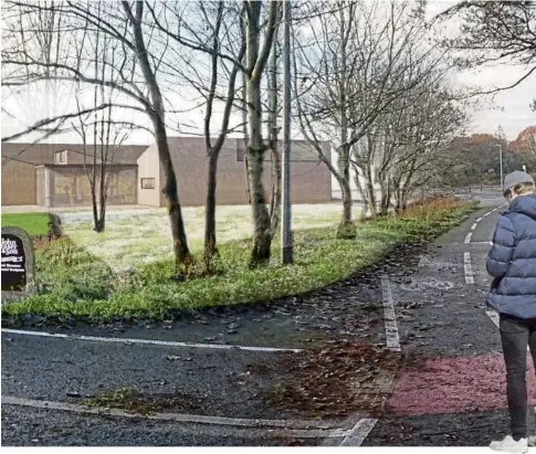  ?? ?? GRAND DESIGN: An artist’s impression of how the completed funeral home in Inverness will look.