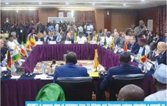  ??  ?? NIAMEY: A general view of ministers from 13 African and European nations attending a summit on migration in Nigerien capital Niamey.—AFP