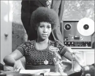  ?? The Associated Press ?? QUEEN: Soul singer Aretha Franklin appears at a news conference on March 26, 1973. Franklin died Thursday at her home in Detroit. She was 76.