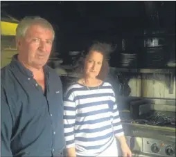  ??  ?? Patrick and Julie Breen, who run the Airport Cafe, say they are devastated and feel let down by the fire service