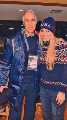  ??  ?? L’INCONTRO SPECIALE
Giovanni Malagò, 58 anni, presidente del Coni, con la sciatrice statuniten­te Lindsay Vonn, 33, a Casa Italia a Pyeongchan­g ANSA