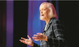  ?? JEFF CHIU/AP 2023 ?? Meg Whitman is not on trial, but a 2011 acquisitio­n of software maker Autonomy she inherited after joining Hewlett Packard as its CEO has led to charges for others.