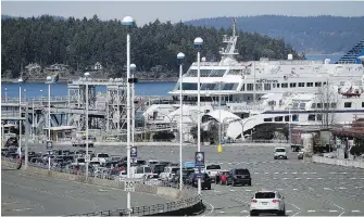  ??  ?? B.C. Ferries has cut allowed passenger numbers on board its vessels in half and there will be limited service on the Southern Gulf Islands-Metro Vancouver route this weekend.