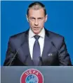  ?? YVES HERMAN/REUTERS ?? Jogo duro. Aleksander Ceferin, presidente da Uefa