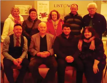  ??  ?? Kerry Historian in residence Tom Dillon, front left, with John Hegarty, Joseph Gleeson and Julia Galvin; back, from left, Katy Mai Gleeson, Mary Dillon, Anne-Marie Dillon, Seamus Griffin and Michael Guerin – some of the many who attended his talk in the Kerry Writers’ Museum last week on the story of George Hewson, the ‘Prince Farmer’ of North Kerry.