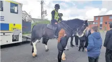  ??  ?? Police horses Visiting Calderhead