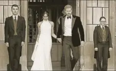  ?? REUTERS ?? ■ The Duke and Duchess of Sussex, Prince Harry and Meghan Markle, leaving Windsor Castle after their wedding, May 19.