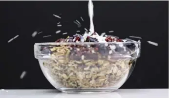  ?? RANDY RISLING PHOTOS/TORONTO STAR ?? Kupfert & Kim’s granola is a nutrient-rich breakfast, but has more calories than sedentary people need in a meal.