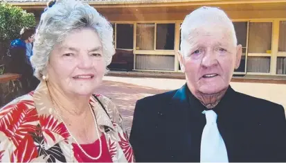  ??  ?? TRUE LOVE: Highfields residents Merle and Dudley Goodman have celebrated their 70th wedding anniversar­y, after being married in Charlevill­e on April 19, 1951. Picture: Contribute­d