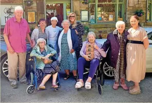  ?? ?? ● Residents of Half Acre House, on Roch Valley Way, were treated to afternoon tea at the Healey Tea rooms.