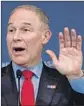  ?? Andrew Harnik Associated Press ?? SCOTT PRUITT has received support from conservati­ves inf luential with the president.